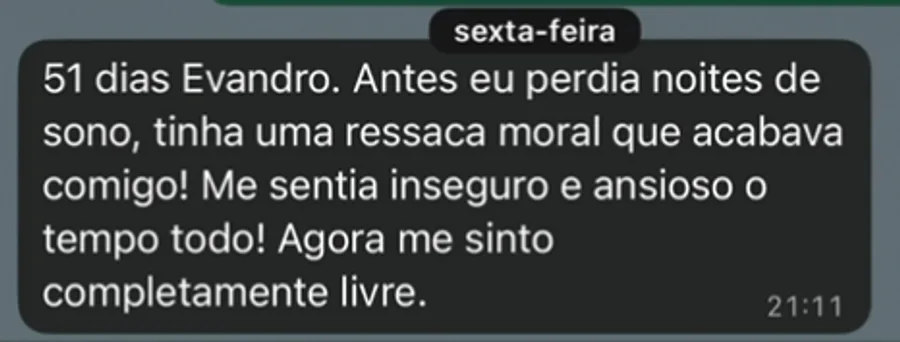 Mensagem de 51 dias e liberdade